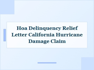 California Hoa Delinquency Relief After Hurricane Damage